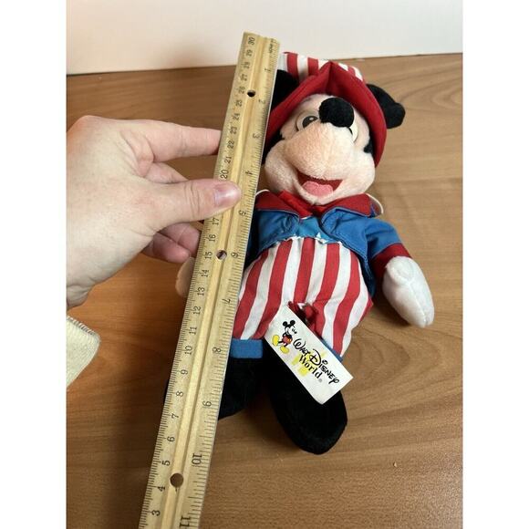 Walt Disney World Mickey Mouse Uncle Sam Bean Bag Plush 9” Vintage - Picture 7 of 7